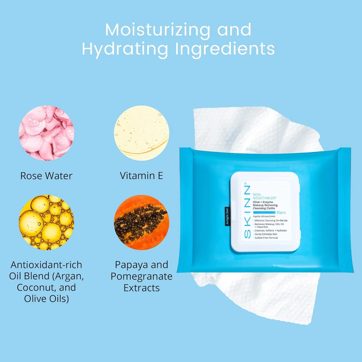 Olive + Enzyme Makeup Removing  Cleansing Cloths - Limited Time Offer - Image 4